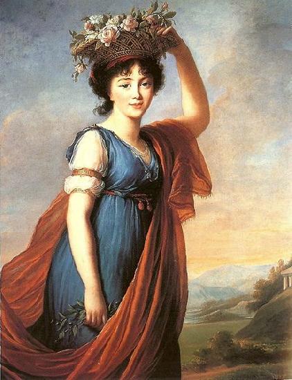 eisabeth Vige-Lebrun Princess Eudocia Ivanovna Galitzine as Flora oil painting image